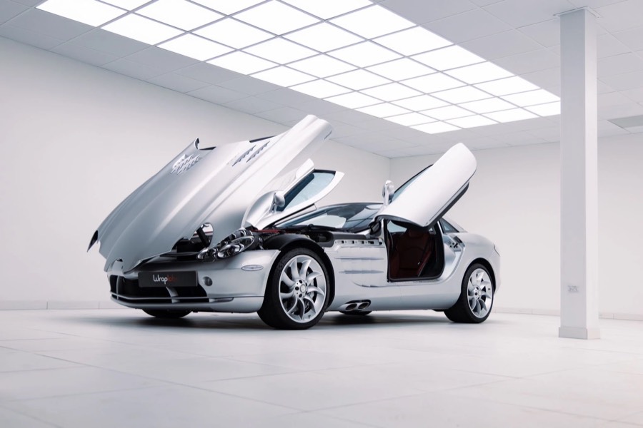 Zilveren Mercedes SLR McLaren